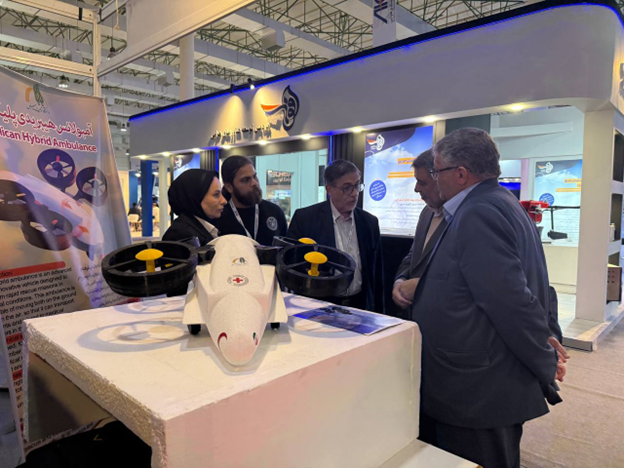 ارائه مدل آمبولانس هیبریدی توسط گروه هوافضای دانشگاه تربیت مدرس در نمایشگاه بین المللی هوافضای ایران